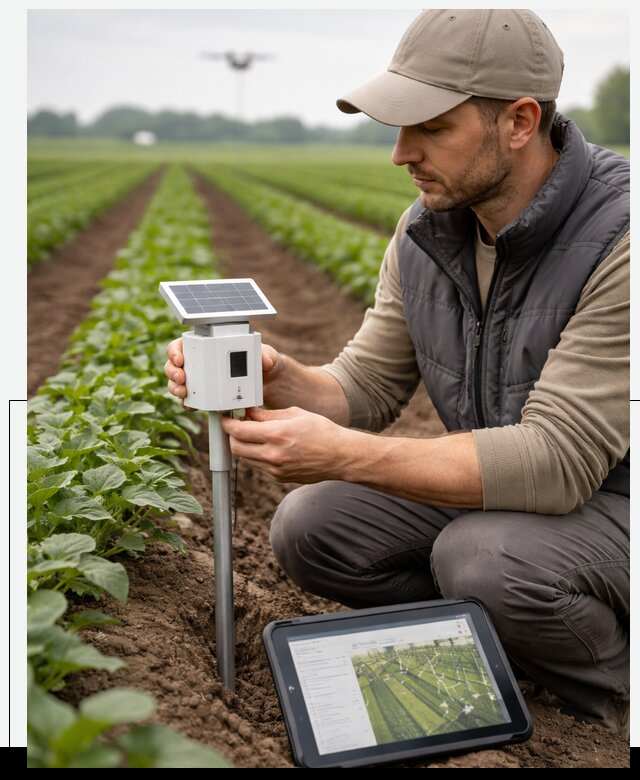 IoT мониторинг сельскохозяйственных полей и контроля в Котласе